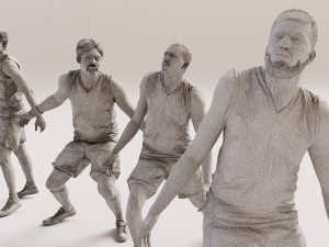 Realistic 3D Mens Basketball Team Blender Compatible Model 3D