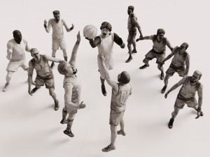 Realistic 3D Mens Basketball Team Blender Compatible Model 3D