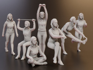Fitness Woman Gym Yoga 3D Scan 3D Model