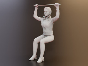 3D Fitness 7 Female Models for Gym Projects Model 3D