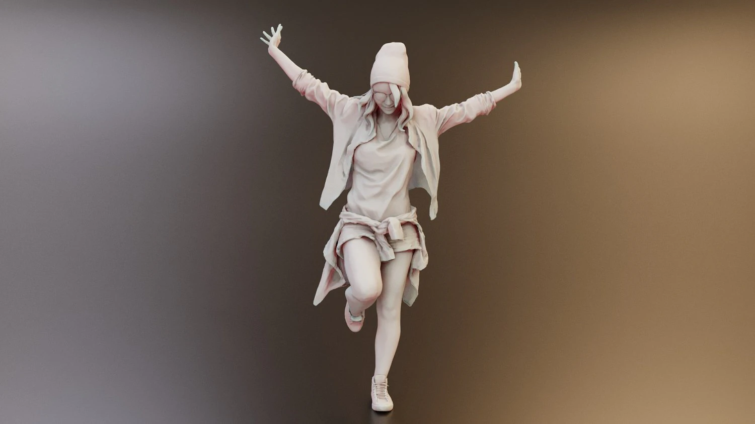 Realistic and Detailed of a Young Woman 3D Model .c4d .max .obj .3ds .fbx .stl .blend