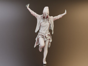 Young Woman 3D Scan Model 3D Model