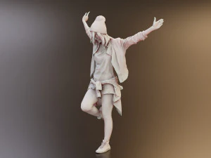 Realistic and Detailed of a Young Woman 3D Model