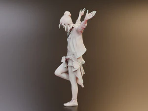 Realistic and Detailed of a Young Woman 3D Model