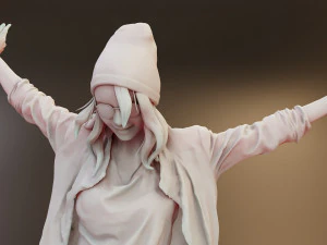 Realistic and Detailed of a Young Woman 3D Model