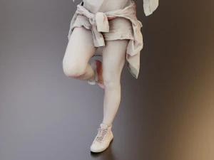 Realistic and Detailed of a Young Woman 3D Model