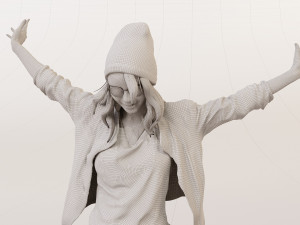 Realistic and Detailed of a Young Woman 3D-Modell