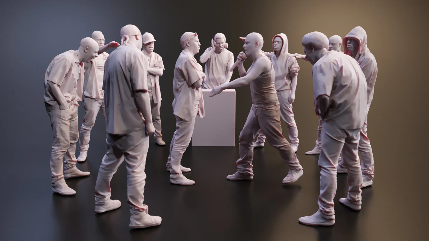 Realistic 3D Scan Hip Hop Mens Rappers 10 Models and Poses 3D Model .c4d .max .obj .3ds .fbx .stl .blend 