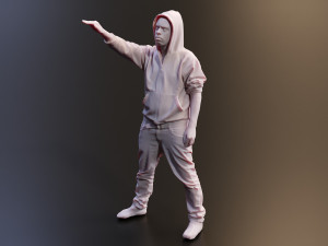 Realistic 3D Scan Hip Hop Mens Rappers 10 Models and Poses 3D-Modell