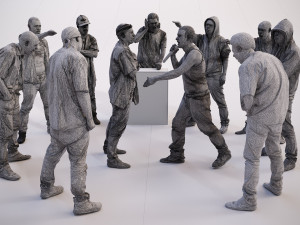Realistic 3D Scan Hip Hop Mens Rappers 10 Models and Poses 3D-Modell
