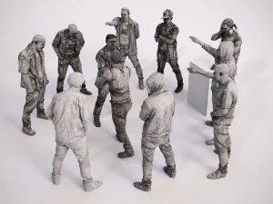 Realistic 3D Scan Hip Hop Mens Rappers 10 Models and Poses 3D Model