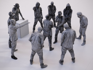 Realistic 3D Scan Hip Hop Mens Rappers 10 Models and Poses 3D-Modell