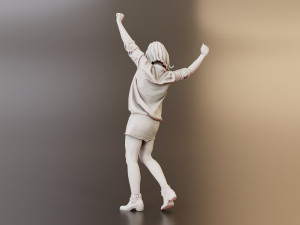 Realistic 3D Pop Rock Woman for Advertising Gaming and VR Model 3D