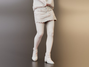 Realistic 3D Pop Rock Woman for Advertising Gaming and VR Model 3D