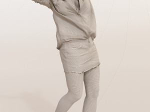 Realistic 3D Pop Rock Woman for Advertising Gaming and VR Model 3D