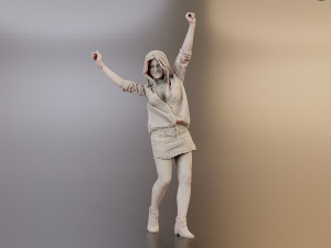 Young Pop Rock Man and Woman 3D Authentic Details Model 3D