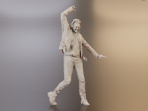 Young Pop Rock Man and Woman 3D Authentic Details Model 3D