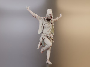 Young Pop Rock Man and Woman 3D Authentic Details Model 3D