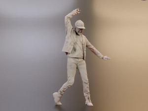 Young Pop Rock Man and Woman 3D Authentic Details Model 3D