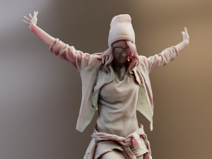 Young Pop Rock Man and Woman 3D Authentic Details Model 3D