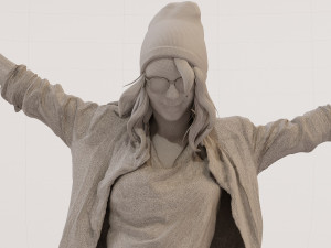 Young Pop Rock Man and Woman 3D Authentic Details Model 3D