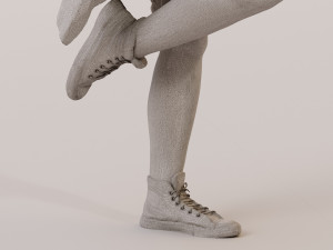 Young Pop Rock Man and Woman 3D Authentic Details Model 3D