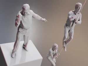 Man Woman Escape Action Scene - Unmatched 3D Realism 3D Model