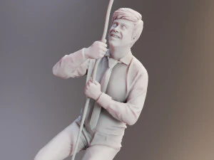 Man Woman Escape Action Scene - Unmatched 3D Realism 3D Model