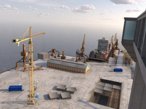 Detailed Commercial Harbor 3D Pack 3D-Modell