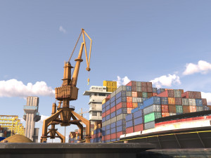 Detailed Commercial Harbor 3D Pack 3D-Modell