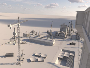 Detailed Commercial Harbor 3D Pack 3D-Modell