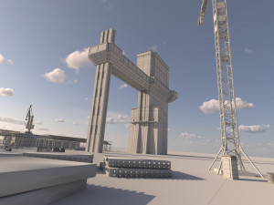 Detailed Commercial Harbor 3D Pack 3D-Modell