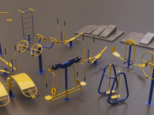 Outdoor Gym 3D Model