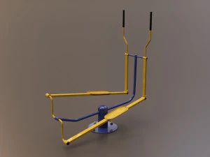 Detailed Outdoor Fitness Equipments Collection 3D Model