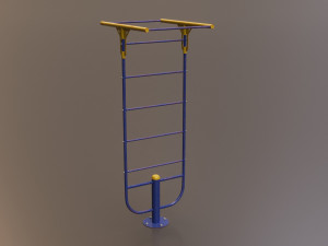 Detailed Outdoor Fitness Equipments Collection Model 3D