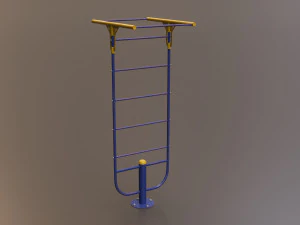 Detailed Outdoor Fitness Equipments Collection 3D Model