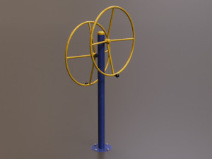 Detailed Outdoor Fitness Equipments Collection Model 3D