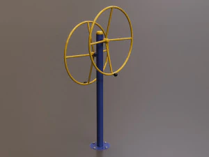 Detailed Outdoor Fitness Equipments Collection 3D Model