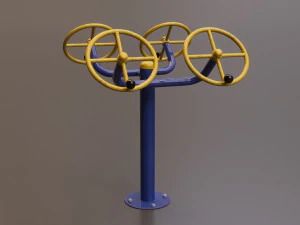 Detailed Outdoor Fitness Equipments Collection 3D Model
