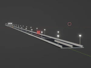 Drag strip 3D Model
