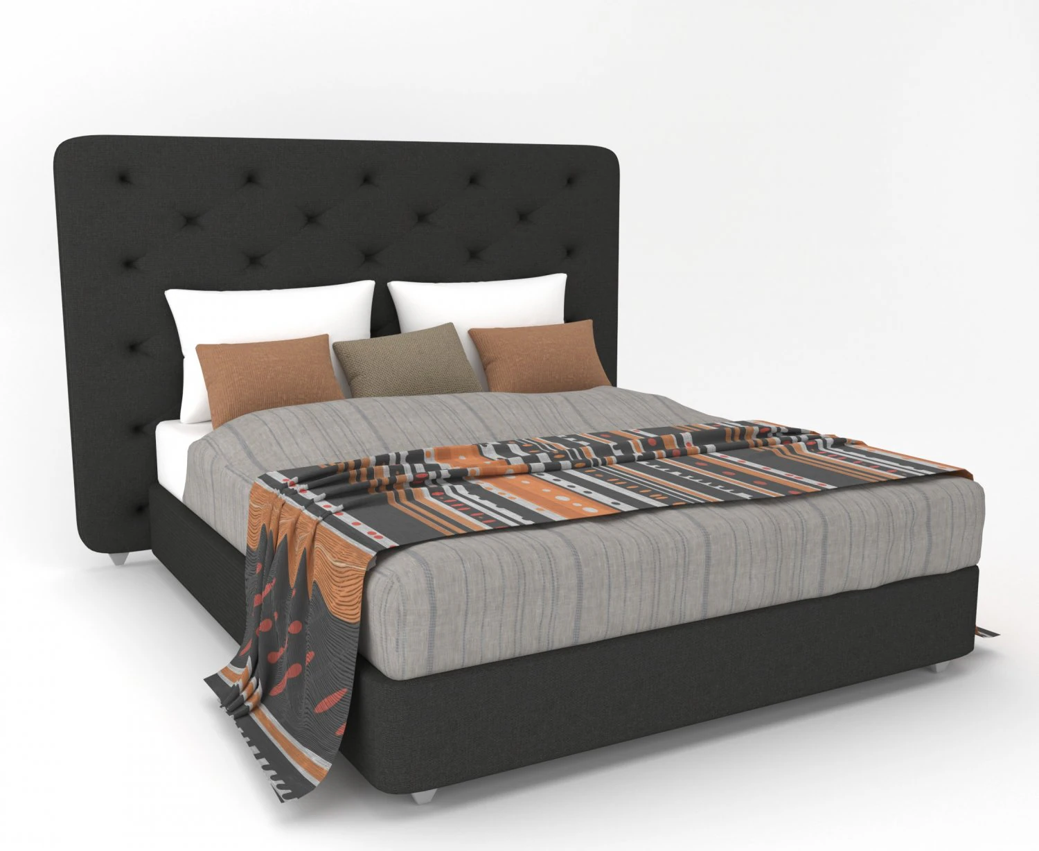 Bed 3D Model .c4d .max .obj .3ds .fbx .stl .blend 