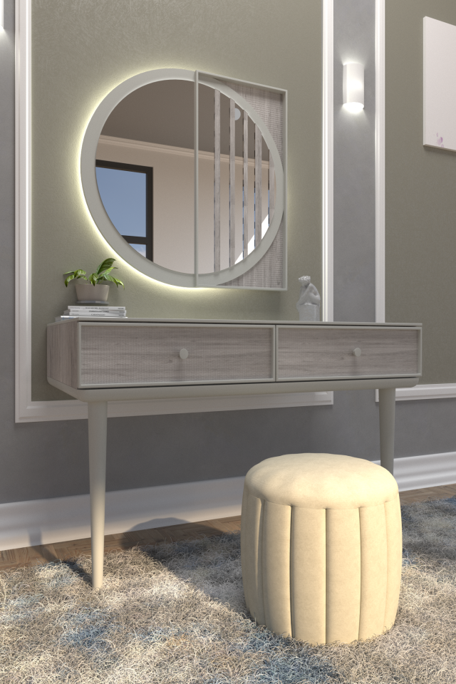 Make up desk 3D Model .c4d .max .obj .3ds .fbx .stl .blend 