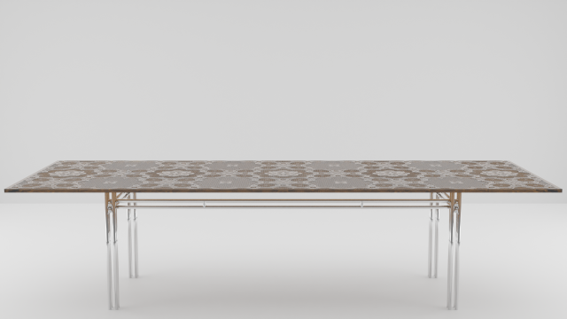 The Cristaline dining table 3D Model .c4d .max .obj .3ds .fbx .stl .blend