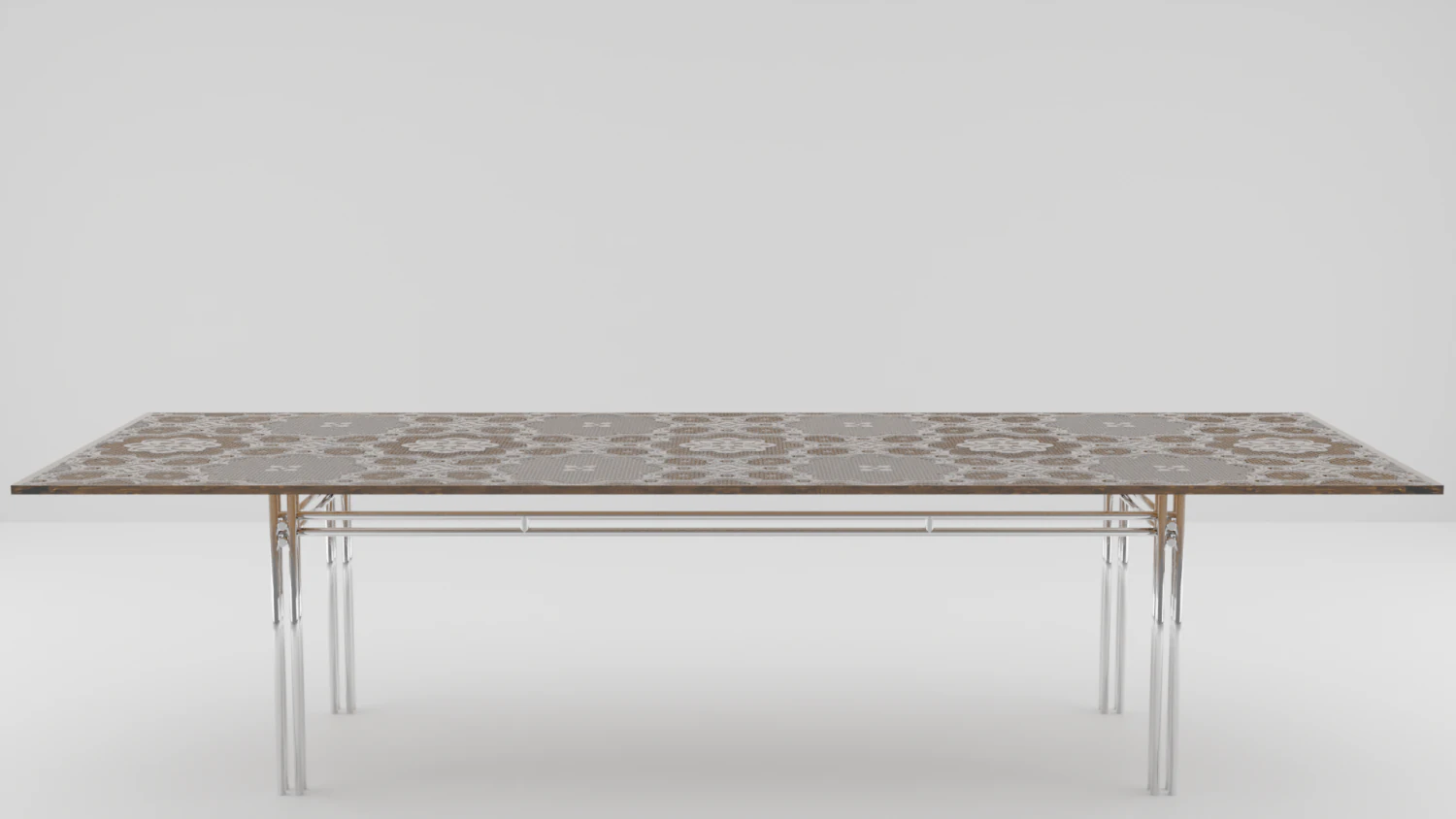 The Cristaline dining table 3D Model .c4d .max .obj .3ds .fbx .stl .blend 