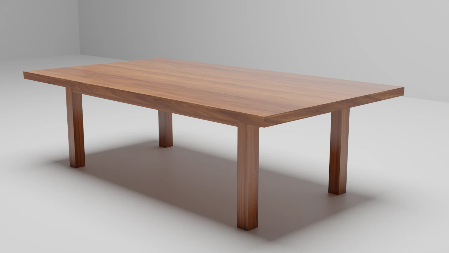 Kostenloser Muster-Esstisch aus Holz 3D Modell .c4d .max .obj .3ds .fbx .stl .blend 