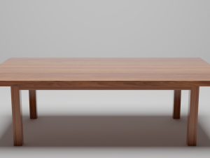 Wood dining table free sample Modelo 3D
