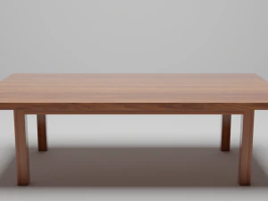 Kostenloser Muster-Esstisch aus Holz 3D Modell