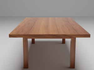 Wood dining table free sample Modelo 3D