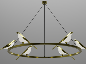 LED ceiling chandelier Birdy Model 3D