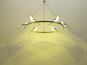 LED ceiling chandelier Birdy 3D Model